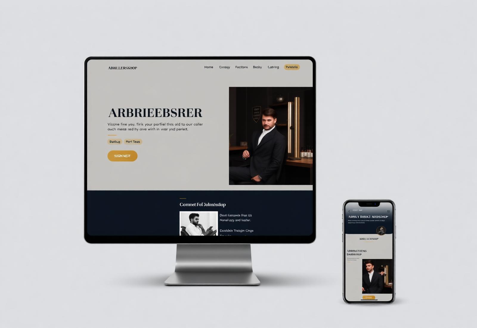 Uptown Cutz website design